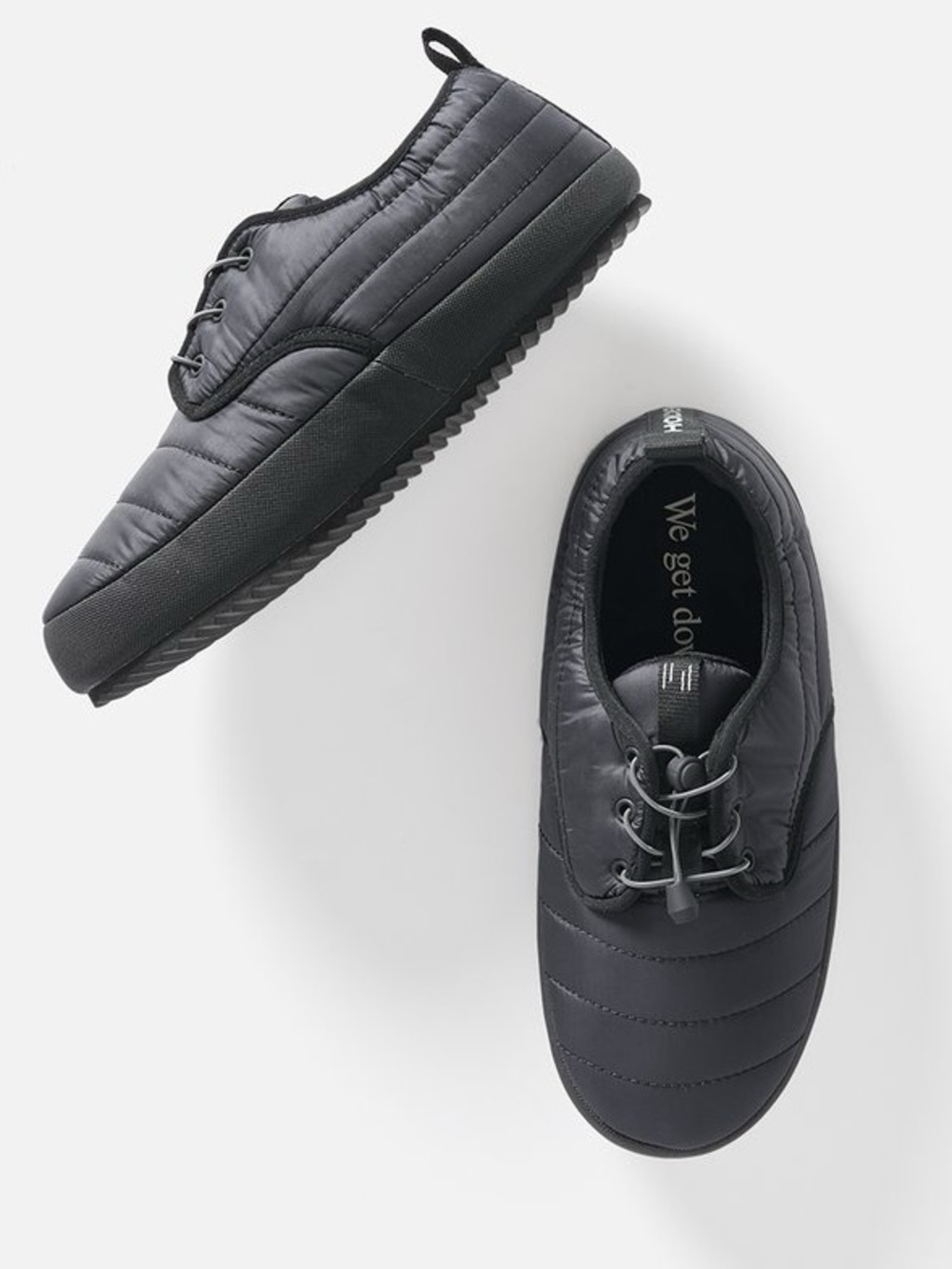 Holden Puffy Slipper Shoe Unisex black quilted snow boots size medium US 7-9